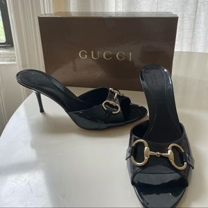 Gucci horsebit sandals with 3” heels, gorgeous!